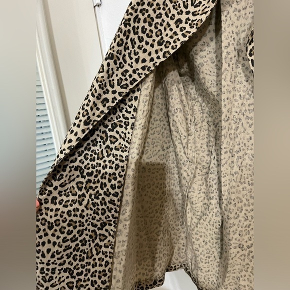 Monarc anthropology open belted cardigan, side pockets,Sz M NWOT animal print - Picture 5 of 10